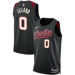 Nike Portland Trailblazers Damian Lillard City Edition Jersey Sz M 44 DX8517-010